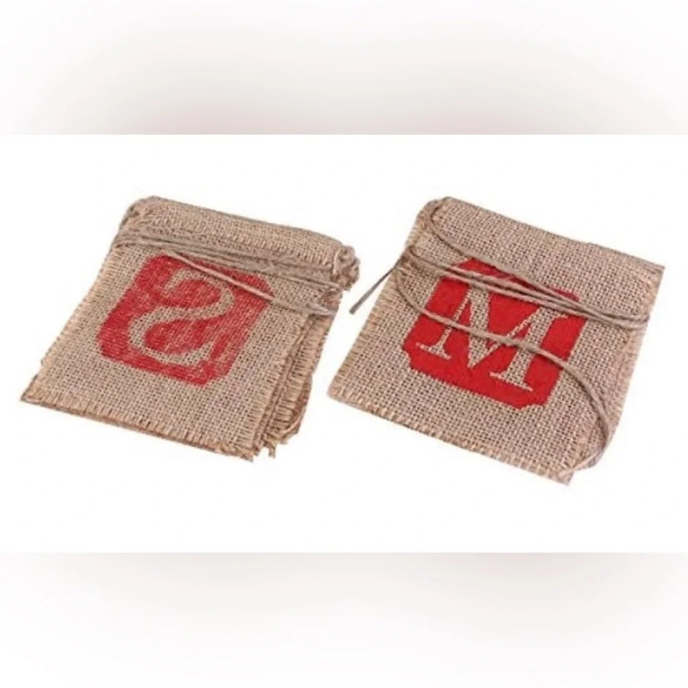 Merry Christmas Jute Burlap Banner *New*